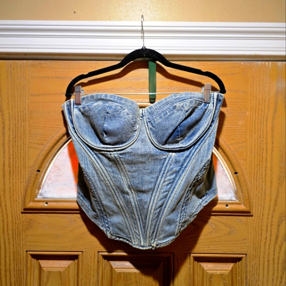 Denim Corset Top